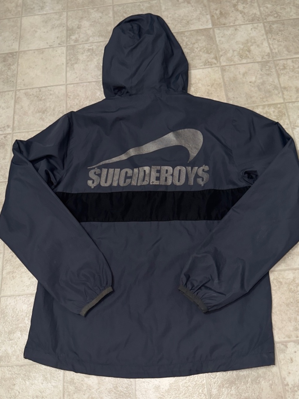 Suicideboys Grey Hooded Windbreaker Jacket